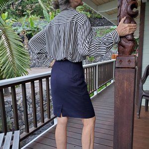 Jones NY Grey Button Down Blouse